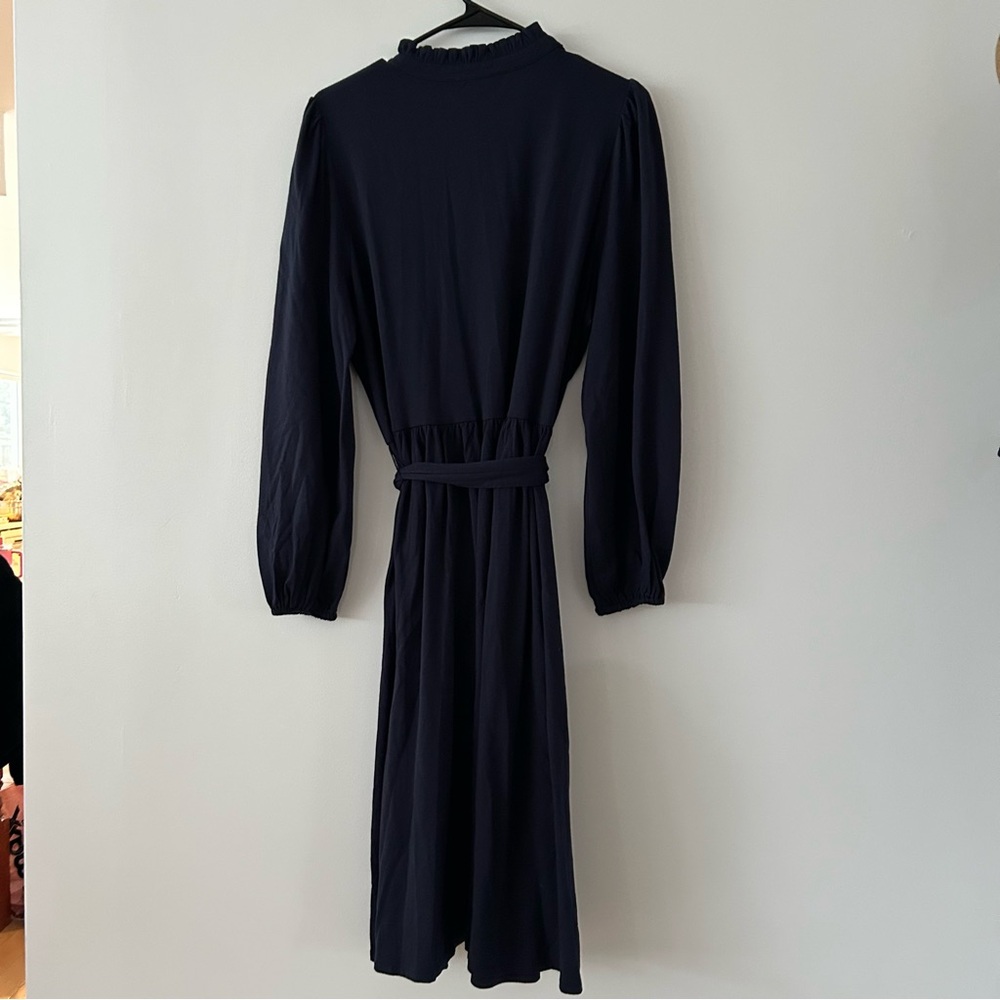 NWT Boden Julia Jersey Shirt Dress Cotton Blend Navy Size 14L - Picture 6 of 6